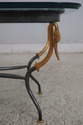 70813: Regency Iron Swan Base Glass Top Coffee Tab