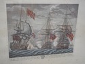 F62117EC: Gold Framed British Tall Ships Decorator