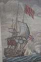 F62117EC: Gold Framed British Tall Ships Decorator