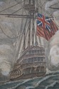 F62117EC: Gold Framed British Tall Ships Decorator