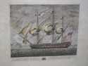 F62118EC: Gold Framed French Tall Ships Decorator 