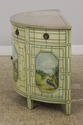 57261EC: JOHN STUART Paint Decorated Commode Cabin