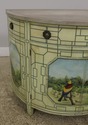 57261EC: JOHN STUART Paint Decorated Commode Cabin