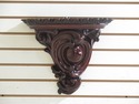 F48196EC: Antique English Carved Walnut Wall Shelf