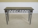 48182EC: MURRAYS IRONWORKS Marble Top Console Tabl