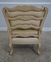 61916EC: Country French Upholstered Distressed Pai