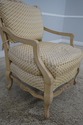 61916EC: Country French Upholstered Distressed Pai