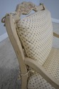 61916EC: Country French Upholstered Distressed Pai