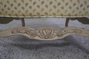 61916EC: Country French Upholstered Distressed Pai