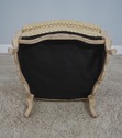 61916EC: Country French Upholstered Distressed Pai