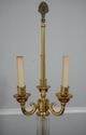 F61875EC: Candelabra Design Glass Column & Brass T