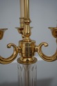 F61875EC: Candelabra Design Glass Column & Brass T