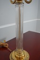 F61875EC: Candelabra Design Glass Column & Brass T