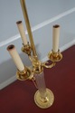 F61875EC: Candelabra Design Glass Column & Brass T