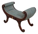 64308EC: Regency Style Mahogany Upholstered Bench