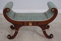 64308EC: Regency Style Mahogany Upholstered Bench