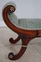 64308EC: Regency Style Mahogany Upholstered Bench