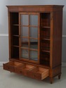 75325: ETHAN ALLEN Cherry Sliding Door Bookcase