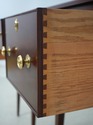 75316: HENKEL HARRIS 3 Drawer Mahogany Hunt Board 