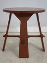 75340: STICKLEY Round Gustav Mission Oak Lamp Tabl