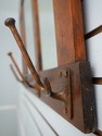F75321: Gustav STICKLEY Antique Mirror Hat Rack