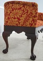 75371: Ball & Claw Mahogany Newly Upholstered Wind