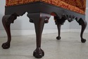 75371: Ball & Claw Mahogany Newly Upholstered Wind