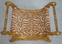 75087: Neoclassical Gold Gilt Upholstered Bench