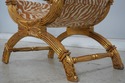 75087: Neoclassical Gold Gilt Upholstered Bench