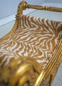 75087: Neoclassical Gold Gilt Upholstered Bench