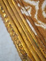 75087: Neoclassical Gold Gilt Upholstered Bench