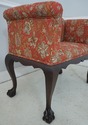 75372: Ball & Claw Newly Upholstered Vintage Bench