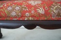 75372: Ball & Claw Newly Upholstered Vintage Bench