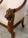 70435: Pair Of Mahogany Leopard Head Regency Barre