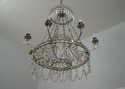 F65483EC: Crystal Prism Tiered Venetian Chandelier