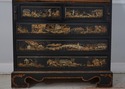 66008EC: Chinoiserie Paint Decorated Secretary Des