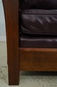 65963EC: STICKLEY Mission Oak Burgundy Leather Sof