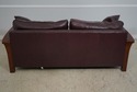 65963EC: STICKLEY Mission Oak Burgundy Leather Sof