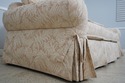 70452: ETHAN ALLEN Off White Damask Upholstered Ro