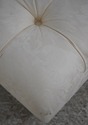 70448: ETHAN ALLEN Off White Tufted Damask Ottoman