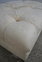 70448: ETHAN ALLEN Off White Tufted Damask Ottoman