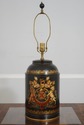 F70507: Pair Toleware Tea Canister Style Table Lam