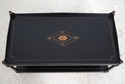 75383: Neoclassical Black Painted Finish 2 Tier Co