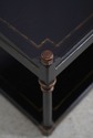 75383: Neoclassical Black Painted Finish 2 Tier Co