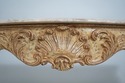 75366: French Louis XV Carved Distressed Wood Marb