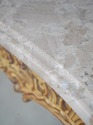 75366: French Louis XV Carved Distressed Wood Marb