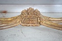 75366: French Louis XV Carved Distressed Wood Marb