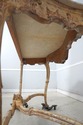 75366: French Louis XV Carved Distressed Wood Marb