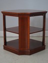 74699: KINDEL Mahogany Inlaid Side Table Bookshelf