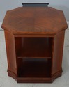 74699: KINDEL Mahogany Inlaid Side Table Bookshelf